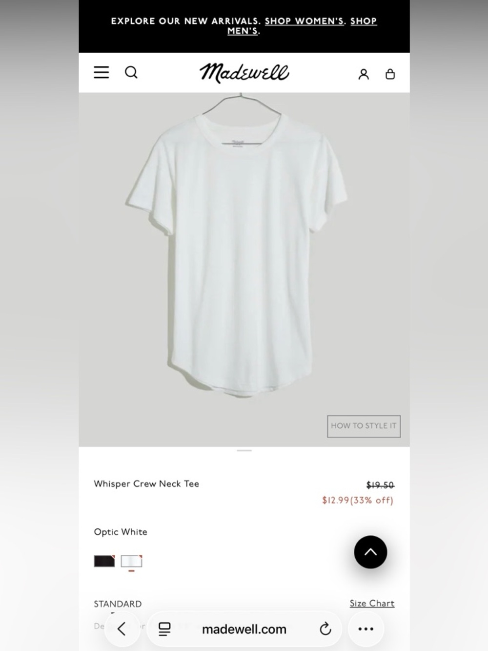 Madewell Whisper Cotton Crewneck Tee White